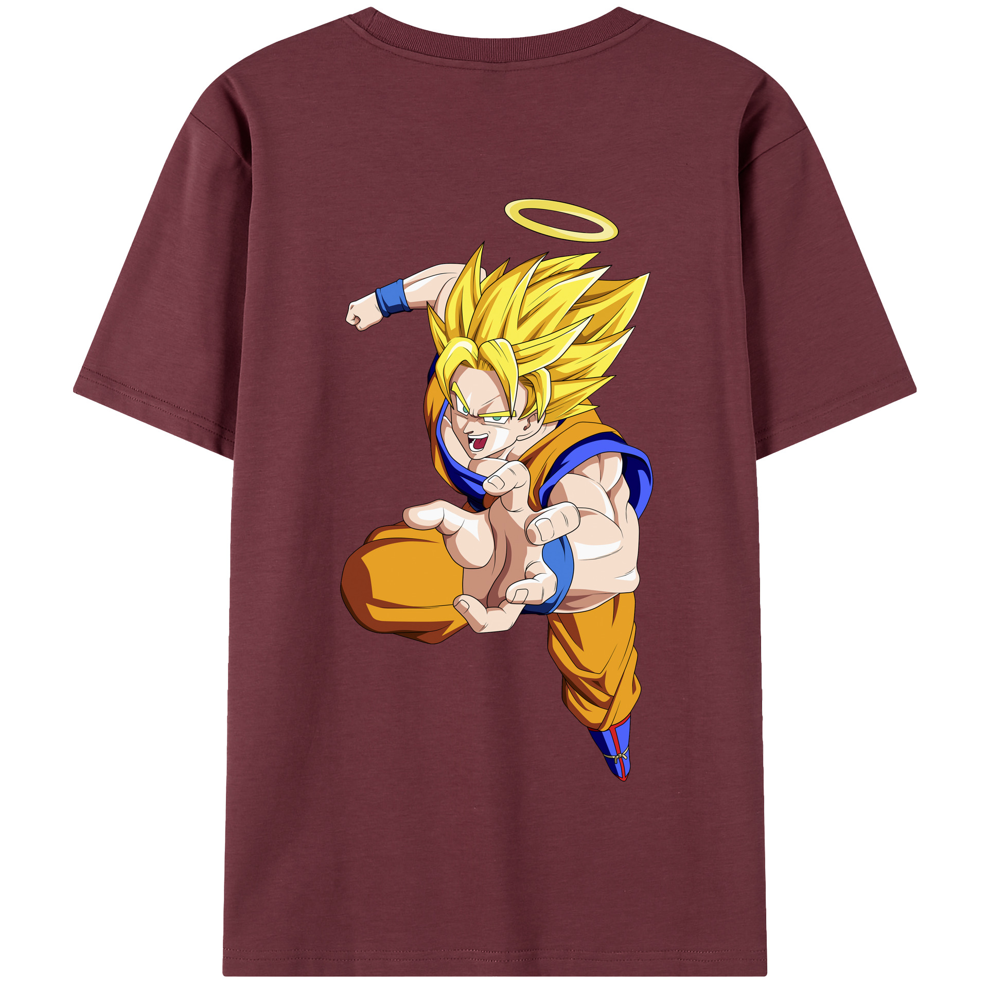 （画像用） ドラゴンボール 孫悟空（そん ごくう）Son Goku カカロット DRAGON BALL Kakarotto 綿100％半袖Tシャツ（背面プリント）